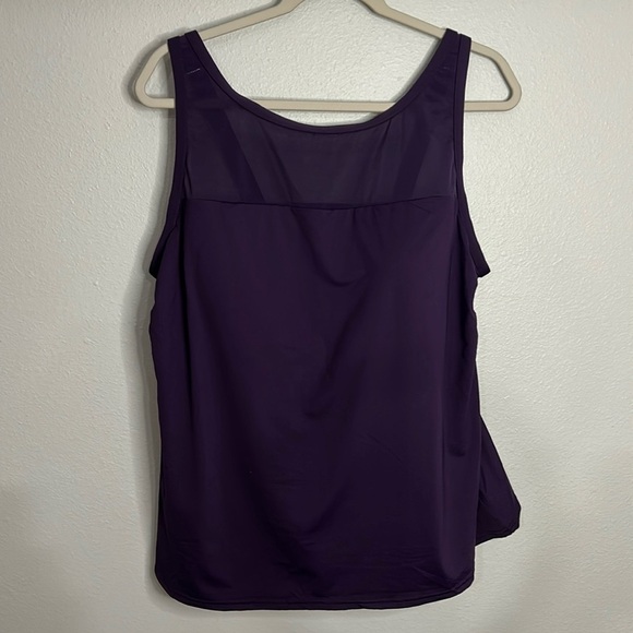 Lands' End Other - Lands End Women's Smoothing Control High Neck Tankini Swimsuit Top Purple 20W
